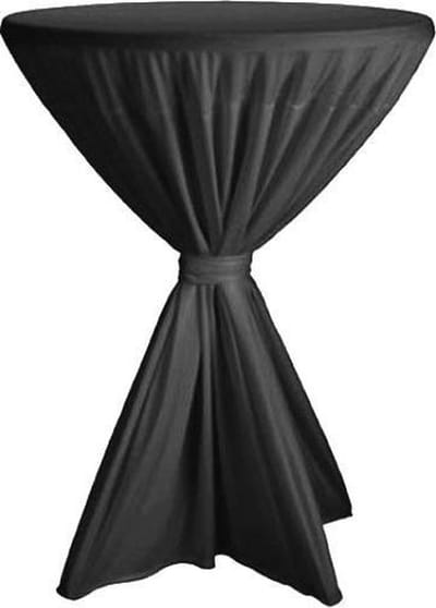 Cover Up Statafelrok Basic, met strik - Ø80-85cm - Antraciet