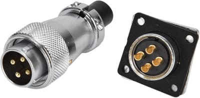Luchtvaartconnector Stekker - Vrouwelijke Socket - Elektronica Installatie - Zinklegering Materiaal - 4 Pinnen