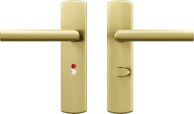 AXA Deurbeslag set Binnendeur - Curve Klik Milan - Deurkruk Goud - voor toilet/badkamer TL63-8 - Deurklink met schild