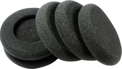 Ibley Zachte foam oorkussens 35mm - 6 stuks / 3 paar - universeel geschikt - Spons oordop kussens - voor hoofdtelefoons - Zwart