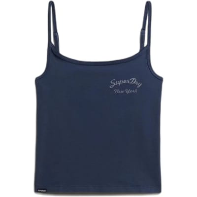 Superdry Athletic Essential Graphic Cami Mouwloos T-shirt Blauw S Vrouw
