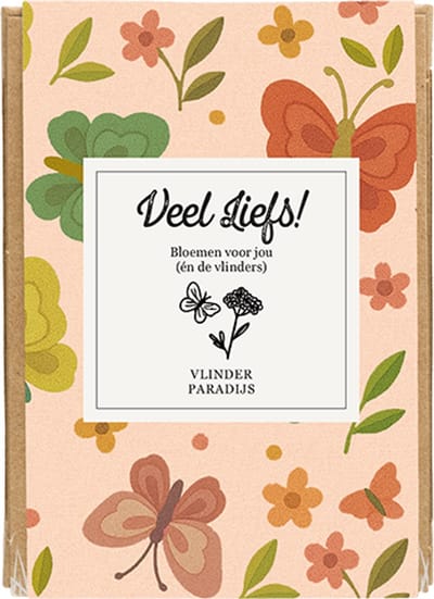 Blossombs Giftbox Mini - 4 Zaadbommetjes - Veel liefs! - Vlinder Mix - Bloemen Cadeau