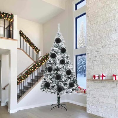 vidaXL - Kerstbal - Set - XXL - 3 - st - Zwart - Ø - 25 - cm - Kunststof