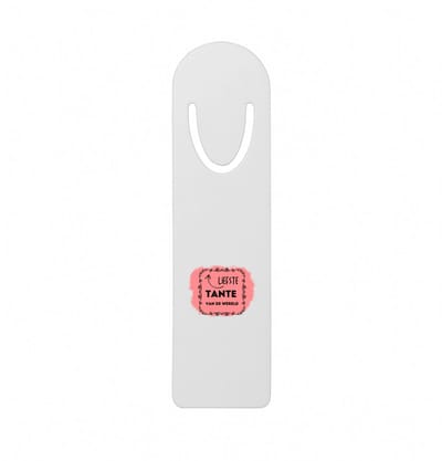 Hacebo® - liefste tante van de wereld metalen boekenlegger - Tante - de liefste tante - verjaardag - cadeautje voor tante - kado - geschenk Bladwijzer boekenleggers - 12.7 cm x 3.2cm