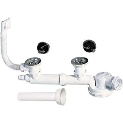 Wirquin Afvoer Voor Dubbele Spoelbak Rvs Ø50mm