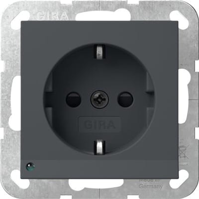 Gira Systeem 55 Led Veiligheid Schuko Stopcontact Antraciet - 417028