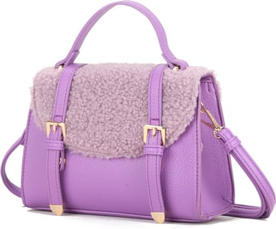 Giuliano kunstlederen handtas Paige - Teddy - Messenger - Mini - Lila - Dames
