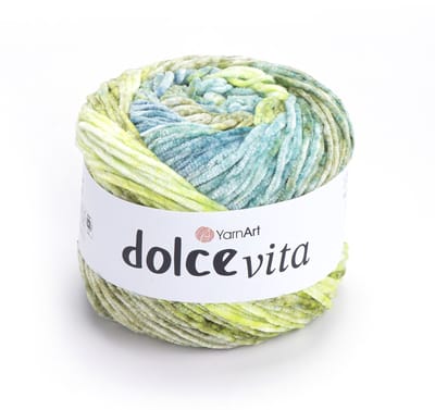 YarnArt Dolce Vita Chenille Verloopgaren - 100% Micropolyester - voor Truien en Vesten Haken en Breien - 150g / 260m - Kleur 3406