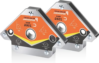 Welding Magnet voor Precisie Laswerk, 2 x Hoekmagneten, 25 kg Magnetische Ondersteuning voor 45°, 90°, 135° en 180° Lasposities