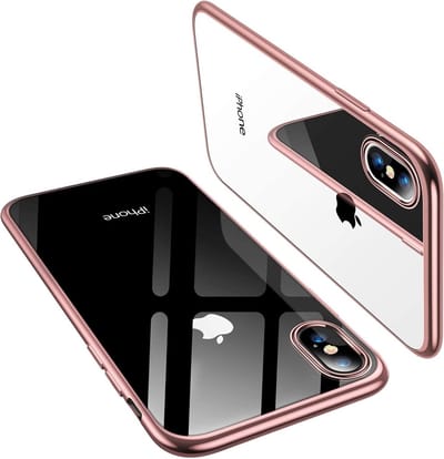 ShieldCase rosé gouden metallic bumper case geschikt voor Apple iPhone X / Xs - Stijlvolle Beschermcase - Schokbestendige Metallic Cover - Luxe Rosé Goud Hoesje - Duurzaam Telefoonaccessoire