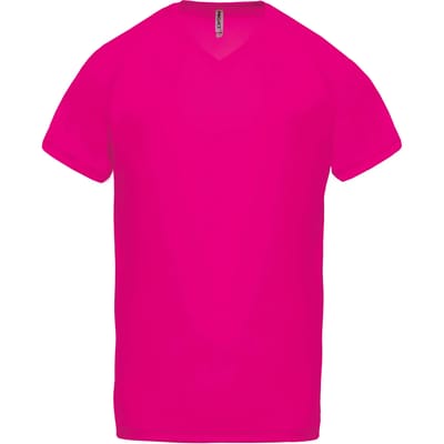 PROACT® Heren-sport-t-shirt V-hals PA476 - Fuchsia - XXL