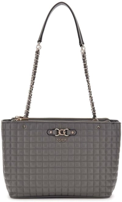 GUESS schoudertas Nadira Status Tote Slate grijs