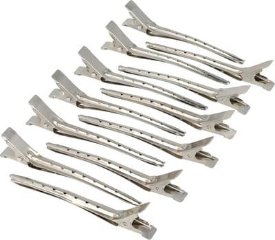 Jumada's - Haarspeld Afdeelklemmen - 12 stuks 9cm zilver - Dé must-have sierklem voor elke haarstijl - Kapperskwaliteit haaraccessoires voor professionele styling