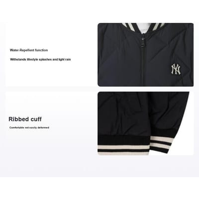 Veste matelassée longue à manches longues mode décontractée MLB New York Yankees Unisexe Vêtement d'extérieur 3ADJV0156-50BKS S black