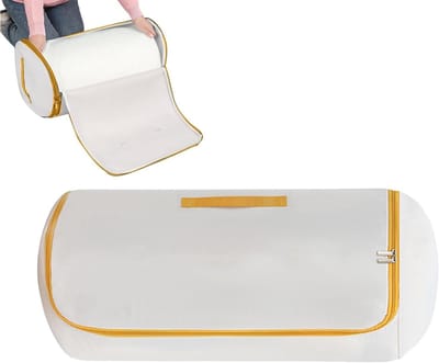 Oprolbare Organizer - Zelfcompressie Zak - Ruimte Besparen - Lucht Verdrijvend - 31 x 25 x 2 cm - Crèmekleurig