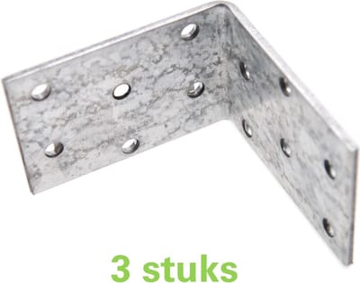 WAELBERS verbindingshoek | 60 x 60 x 40 mm | 2.5 mm dik | verzinkt | 3 STUKS