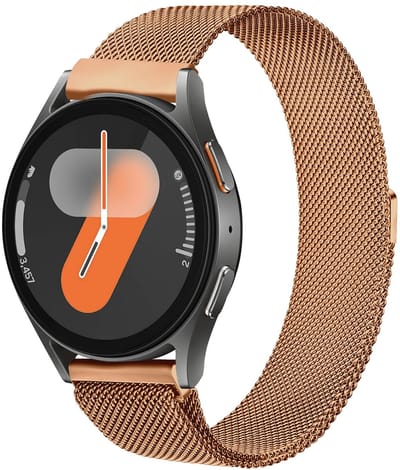 SBG Universeel 22MM Horloge Bandje / Smartwatch Bandje | Milanees Roestvrij Stalen Horlogebandje Magnetisch - Rosé Goud