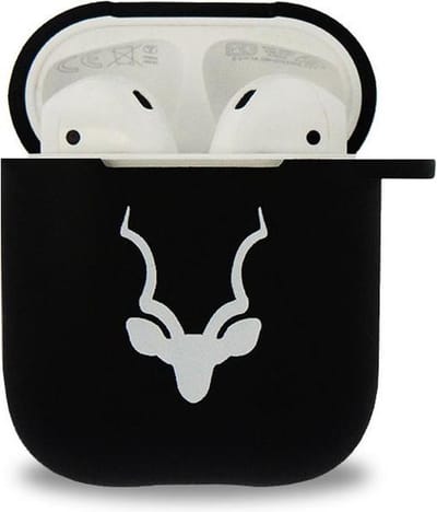 Kudu AirPods beschermhoes - AirPods 2 Case - Zwart - Krasvrij - Soft TPU - Inclusief schoonmaak set & sleutelring