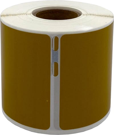 DULA Dymo kompatible Etiketten, S0722430 99014, 101 mm x 54 mm, Gold, Permanent, 1 Rolle, 220 Etiketten pro Rolle