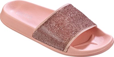 BECO Dames Badslippers - Koraal met Rhinestones - maat 36