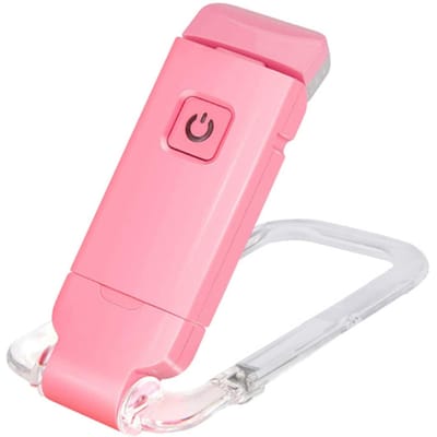 USB oplaadbare clip op boeklamp oogverzorgende flexibele bladwijzer leeslamp roze