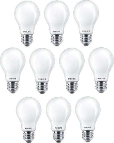 10 stuks | Philips LED lamp 3.4W/927-922 470lm Mat DimTone | Beste kleurweergave | E27 | Extra Warm Wit | 3.4 watt | 15.000 Branduren