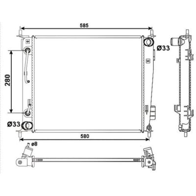 Radiator, motorkoeling NRF 53058