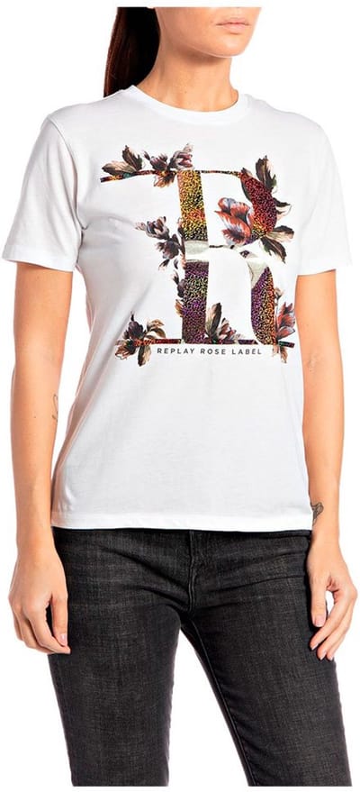 Replay W3510b.000.20994 T-shirt Met Korte Mouwen Wit 2XS Vrouw