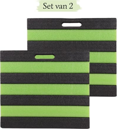 2x Knielkussen voor in de tuin - Kniemat groen - Kniekussen klussen - Kniebeschermer - Tuinbescherming