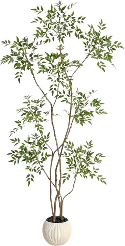 Kunstmatige Nandina Plant 180 cm - Faux Vloerplant in Pot - Groen