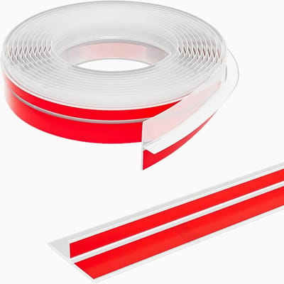 Siliconen deurstrip in T-vorm, zelfklevend, 3.5 cm x 6 m, multifunctionele afdichting voor geluidsisolatie, tocht- en stofbescherming, transparant
