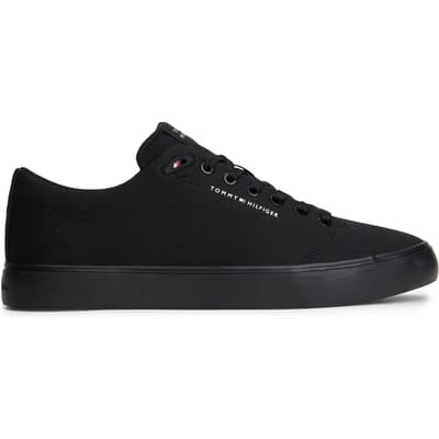 Tommy Hilfiger Logo Canvas Trainers Black Taglia: 44 | Sneakers Outlet | Uomo | Nero