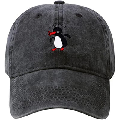 Noot Baseballpet Mannen Hoge Kwaliteit Gewassen Katoen Vrouwen Zonbescherming Vizier Snapback Pinguïn TV Lente Zomer Zonnehoed Adjustable 54-59cm black