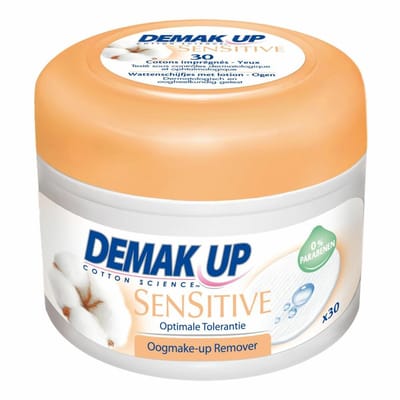 Demak Up Wattenpads met Lotion Sensitive - 3 x 30 stuks - Voordeelverpakking