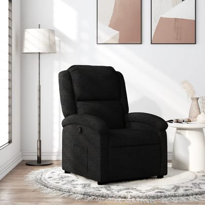 vidaXL - Relaxfauteuil - Zwarte - Stof