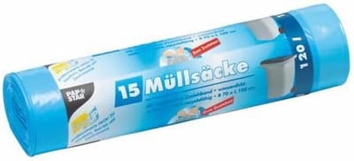 Afvalzakken - Vuilniszakken - Huishoudelijk Gebruik - Met Trekband - 120 Liter - Blauw
