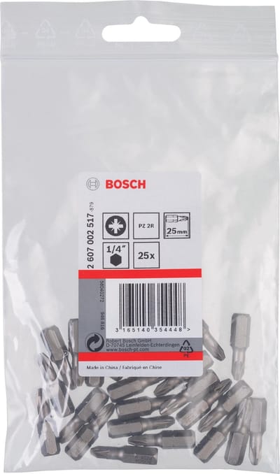 Bosch BITS PZ2REDUCERET 25MM XH 25 STK