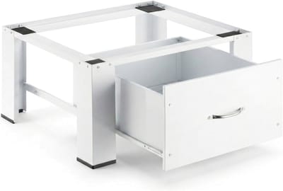 Wasmachine Verhoger - Opbouwmeubel Droger - Ergonomisch Werken - Met Opberglade - 63 x 55 x 33 cm