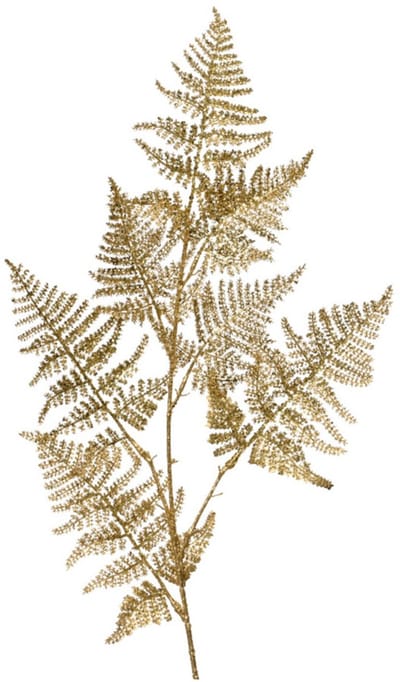 Decoris Kunstplant tak varen - goud - 87 x 36 cm - kunststof - metallic glans - decoratie takken en twijgen