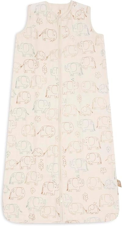 Hydrofiele Zomerslaapzak - Baby slaapzak - Veilig Slapen - 0.5 Tog Ademend - 70 Cm - Elephant Tales