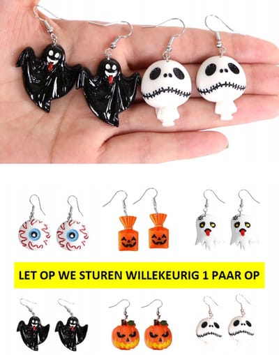 Actie4you®- Halloween Oorbellen - Verschillende Motieven - Horror Oorbellen - Enge oorbellen - 1 Paar Willekeurig