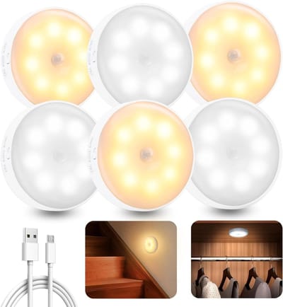 Bewegingsmelderlamp voor binnen - LED-nachtlampje - Oplaadbaar - 3 modi - Draadloos - Verlichting voor trap - Hal - Slaapkamer - Kast - Keuken