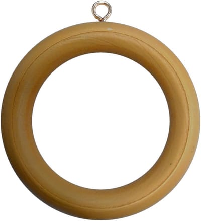 Houten Gordijnringen - Gordijn Accessoires - Gordijnen Ophangen - Met Schroefoog - 24 Stuks 45 mm - Medium Bruin
