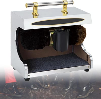 Automatische Schoenpoetser - Elektrische Borstel - Schoenen Poetsen - Dubbele Borstel - 100W Vermogen - Zilver