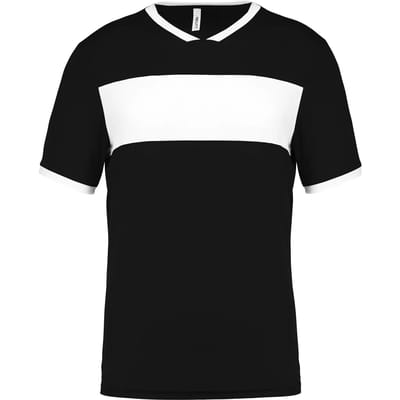 SportSportshirt Kind 8/10 years (8/10 ans) Proact Ronde hals Korte mouw Black / White 100% Polyester