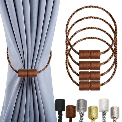 La'Moussawi ® Gordijnhouders Set van 4 met Sterke Magnetische Sluiting voor Moderne Interieurstijl