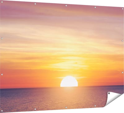 Gards Tuinposter Zonsondergang op de Zee - 160x120 cm - Tuindoek - Tuindecoratie - Wanddecoratie buiten - Tuinschilderij