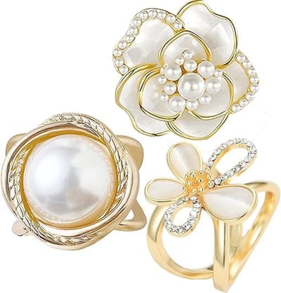 Sjaal met gesp, set van 3 clips voor dames, sjaalgespen, sjaalclip, ringen voor sjaals, gesp, damessjaal, ringen, kledingaccessoires