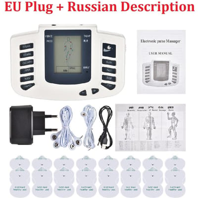 Full Body Tens Ems Spierstimulator 16 Pads Digitale Meridianen Massageapparaat voor Pijnverlichting Therapie