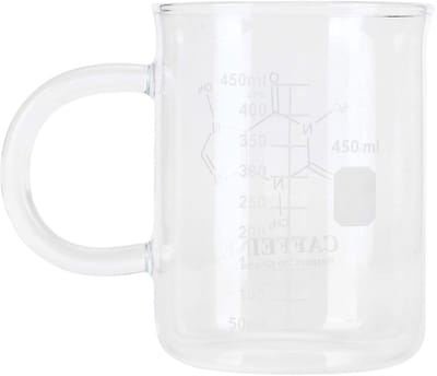 Dailygoods- Mok 450 ml - Borosilicaatglas - Koffiemok - Theemok - Handvat - Scheikunde Design - Beker